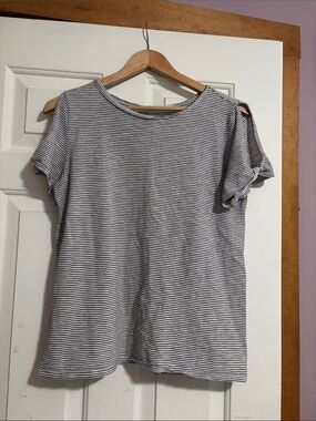 LOFT Vintage Soft Sparkly Cold Shoulder Tee